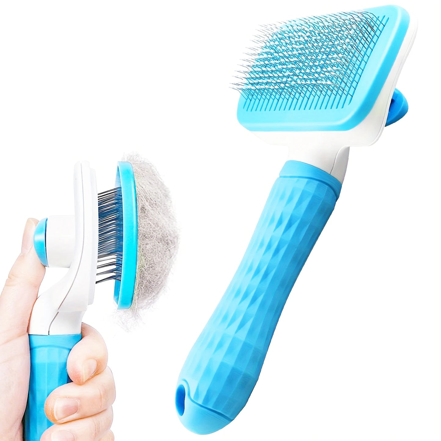 Self-Cleaning Pet Grooming Brush | One-Click Hair Remover for Cats & Dogs