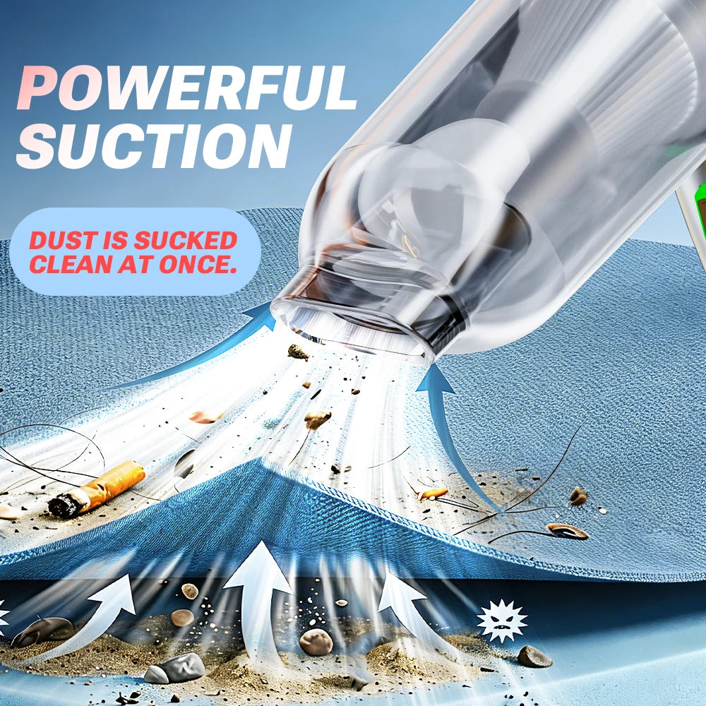 15,000Pa Cordless Handheld Vacuum Cleaner  Powerful Suction for Car, Home, Dust & Hard-to-Reach Areas