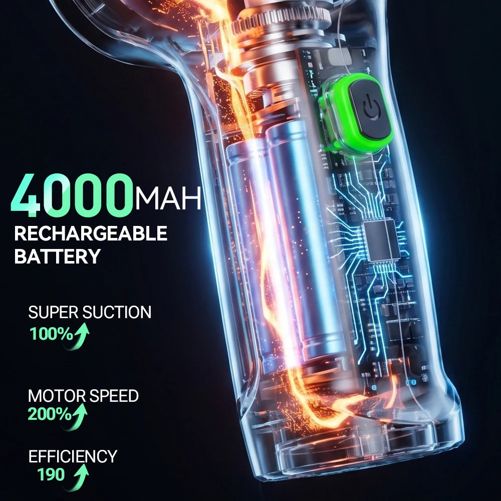 15,000Pa Cordless Handheld Vacuum Cleaner  Powerful Suction for Car, Home, Dust & Hard-to-Reach Areas