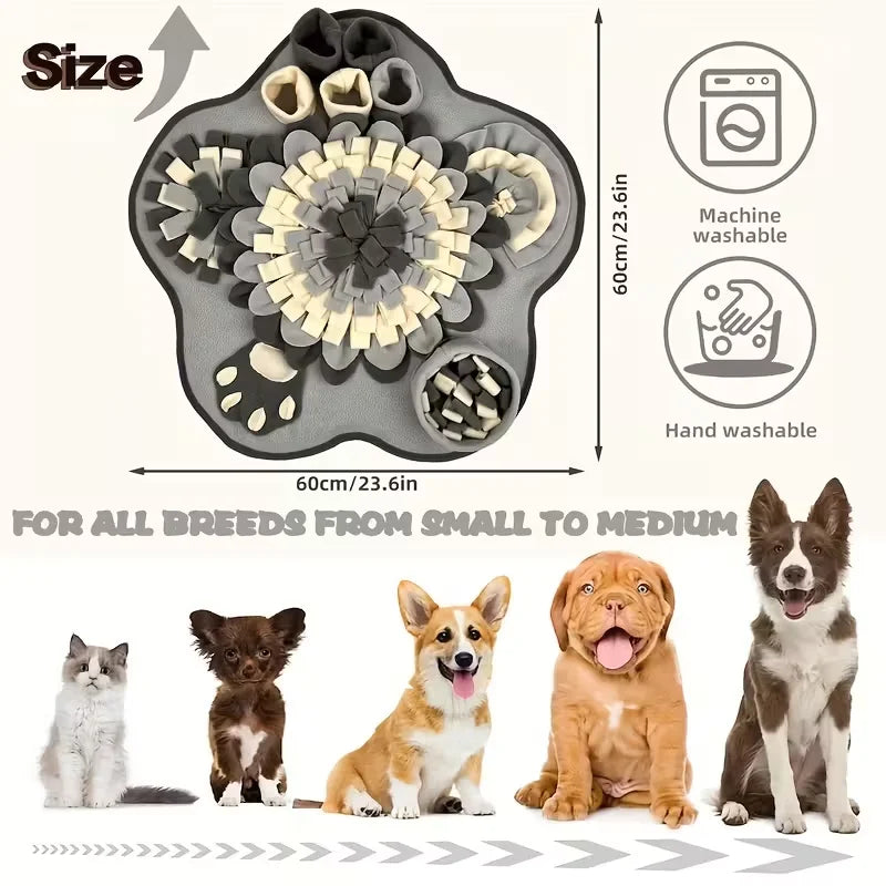 SnufflePaws Interactive Snuffle Mat  Slow Feeder & Foraging Toy for Dogs