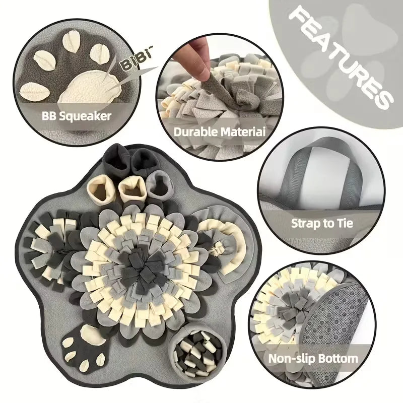 SnufflePaws Interactive Snuffle Mat  Slow Feeder & Foraging Toy for Dogs