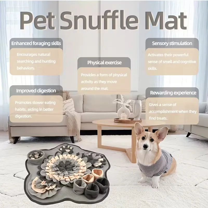 SnufflePaws Interactive Snuffle Mat  Slow Feeder & Foraging Toy for Dogs