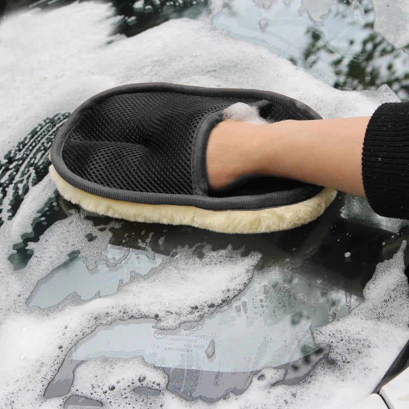 AutoShine Premium Microfiber Car Wash Mitt  Scratch-Free Cleaning