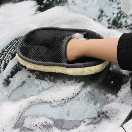 AutoShine Premium Microfiber Car Wash Mitt  Scratch-Free Cleaning