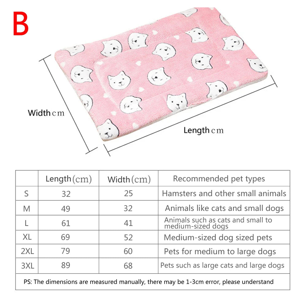 Premium Plush Pet Bed Mat | Soft & Warm Sleeping Mat for Dogs & Cats