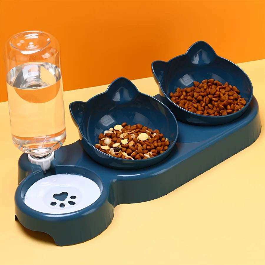 PawDine 3-in-1 Pet Feeding Station | Elevated Food & Water Bowl