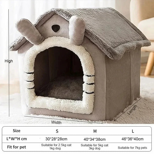 CozyHaven Indoor Pet Tent Bed  Soft & Warm Sleeping House for Small Dogs & Cats