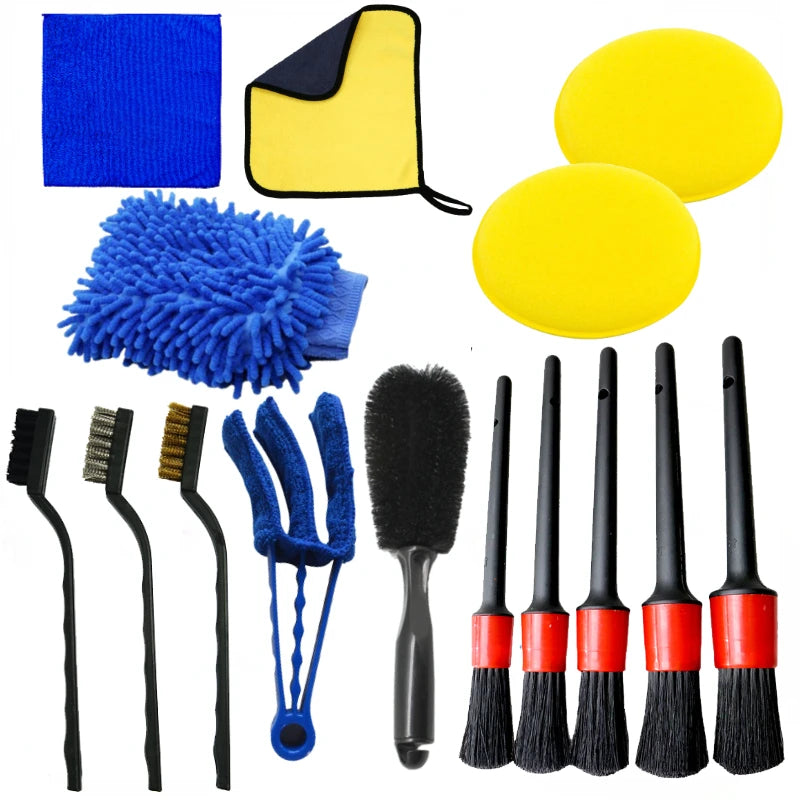 AutoShine Car Detailing Brush Kit  Complete Interior Cleaning Set