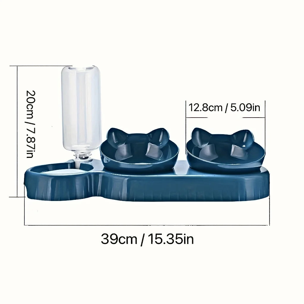 PawDine 3-in-1 Pet Feeding Station | Elevated Food & Water Bowl