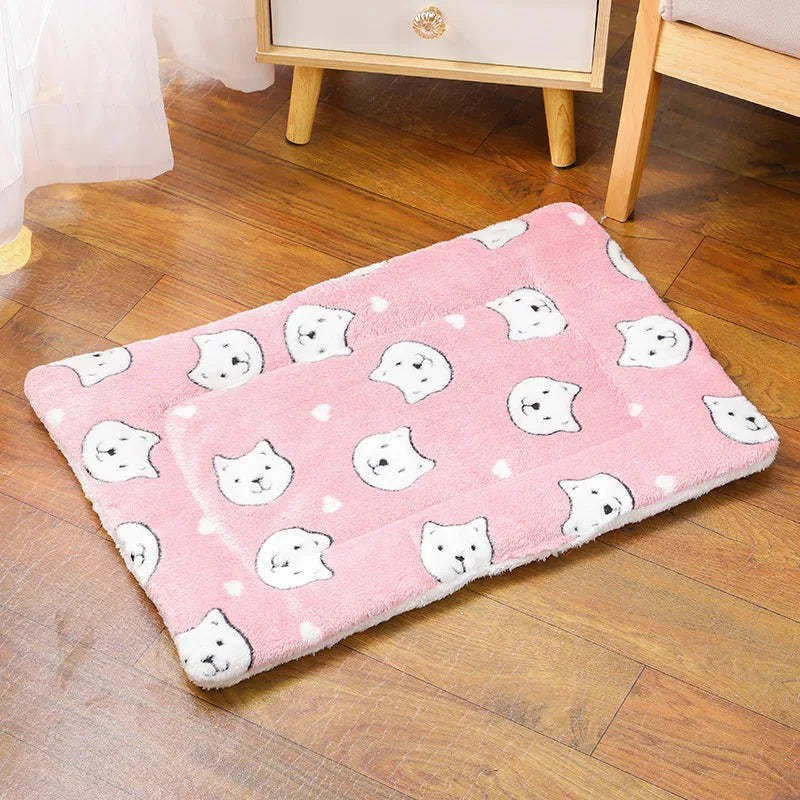 Premium Plush Pet Bed Mat | Soft & Warm Sleeping Mat for Dogs & Cats