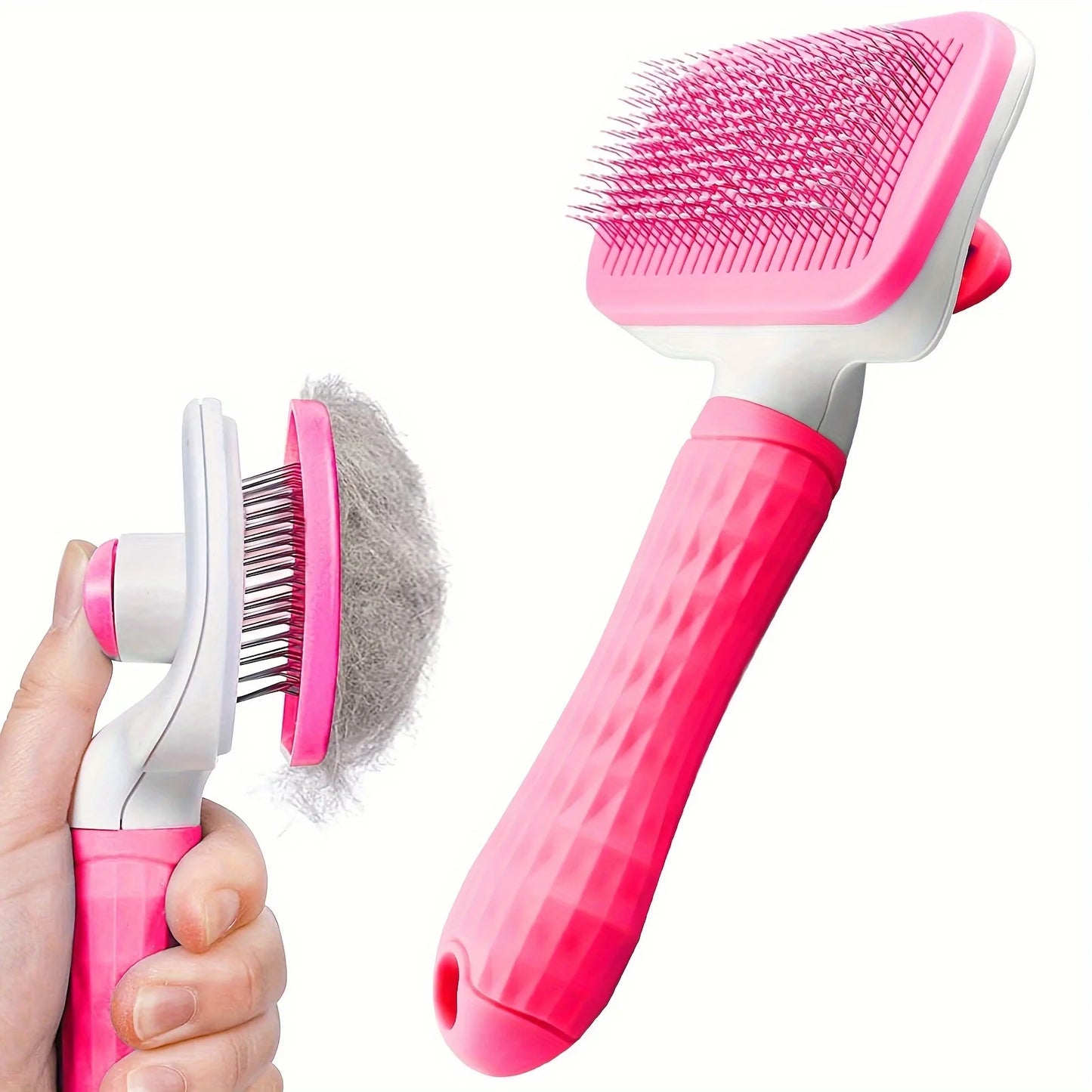 Self-Cleaning Pet Grooming Brush | One-Click Hair Remover for Cats & Dogs