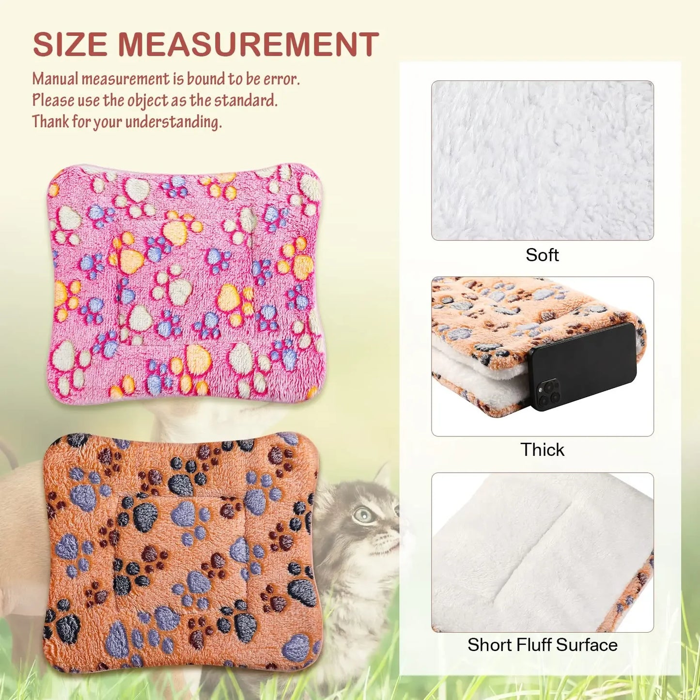 Premium Plush Pet Bed Mat | Soft & Warm Sleeping Mat for Dogs & Cats