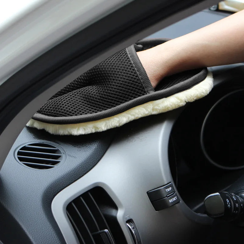 AutoShine Premium Microfiber Car Wash Mitt  Scratch-Free Cleaning