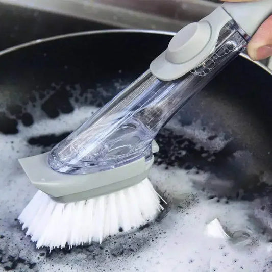 2-in-1 Kitchen Cleaning Brush | Long Handle Soap Dispensing Dish Brush