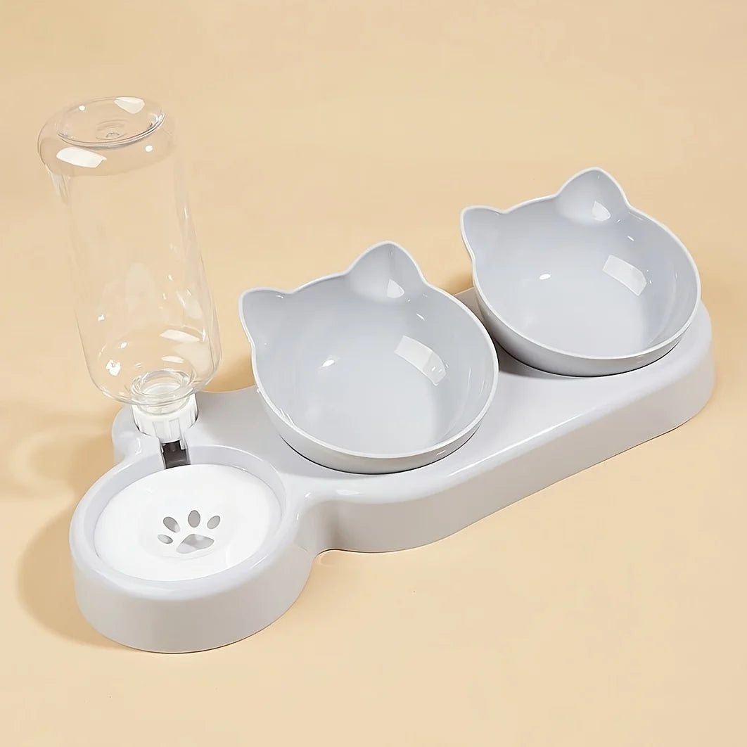 PawDine 3-in-1 Pet Feeding Station | Elevated Food & Water Bowl