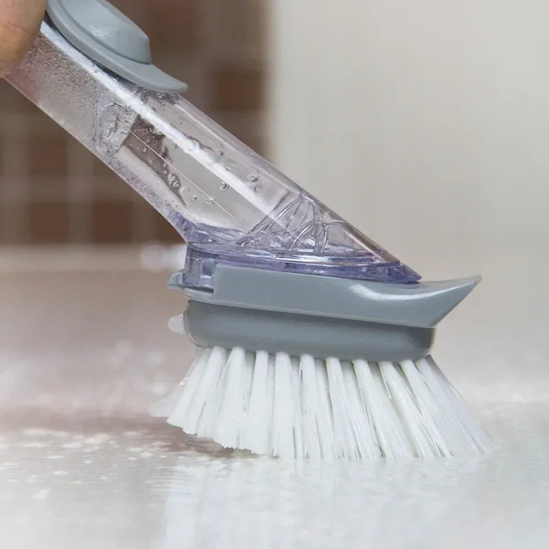 2-in-1 Kitchen Cleaning Brush | Long Handle Soap Dispensing Dish Brush
