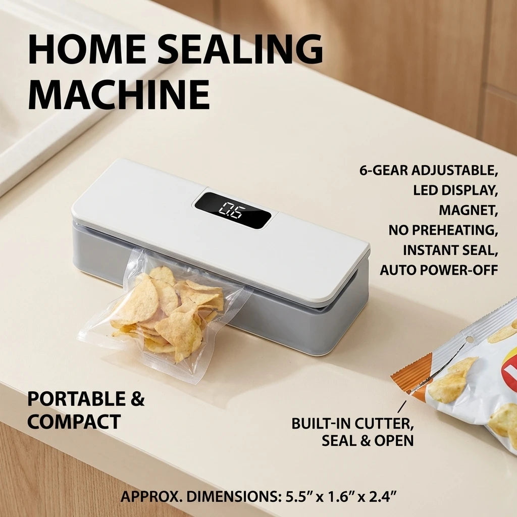 SealPro Mini Rechargeable Heat Bag Sealer | Keep Food Fresh Longer