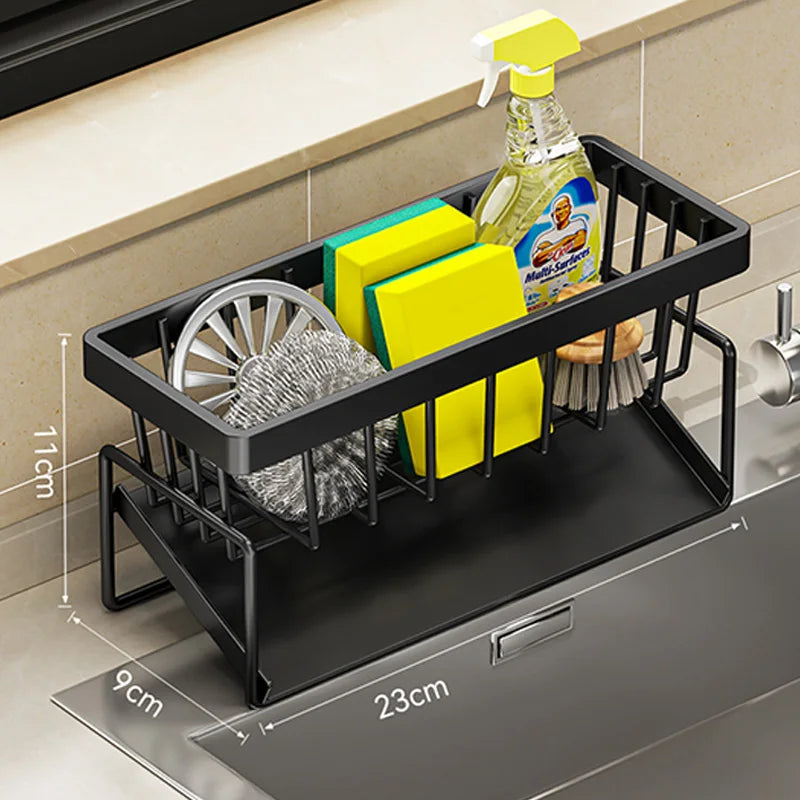 KitchenEase Stainless Steel Sink Organizer Rack  Keep Your Sink Clutter-Free