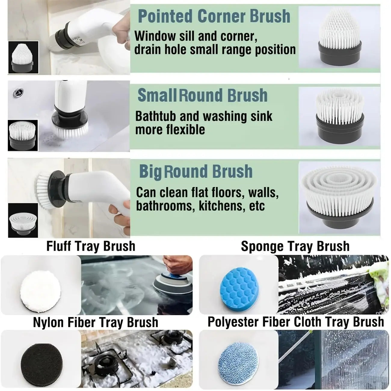 CleanPro 9-in-1 Electric Spin Scrubber | Powerful Multi-Surface Cleaning.