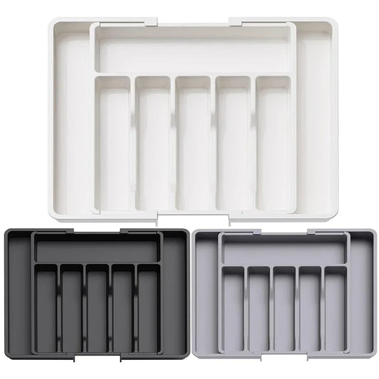 OrganiFlex Expandable Drawer Organizer | Adjustable Cutlery Storage Tray