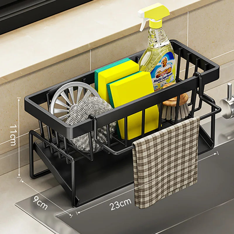 KitchenEase Stainless Steel Sink Organizer Rack  Keep Your Sink Clutter-Free