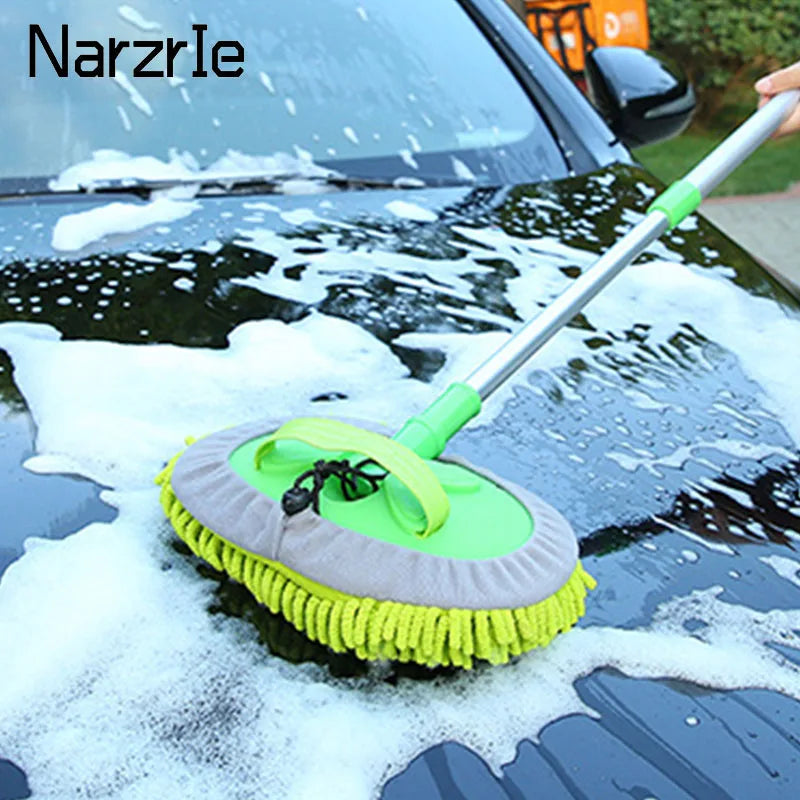 AutoShine Extendable Car Wash Mop  Super Absorbent Cleaning Brush