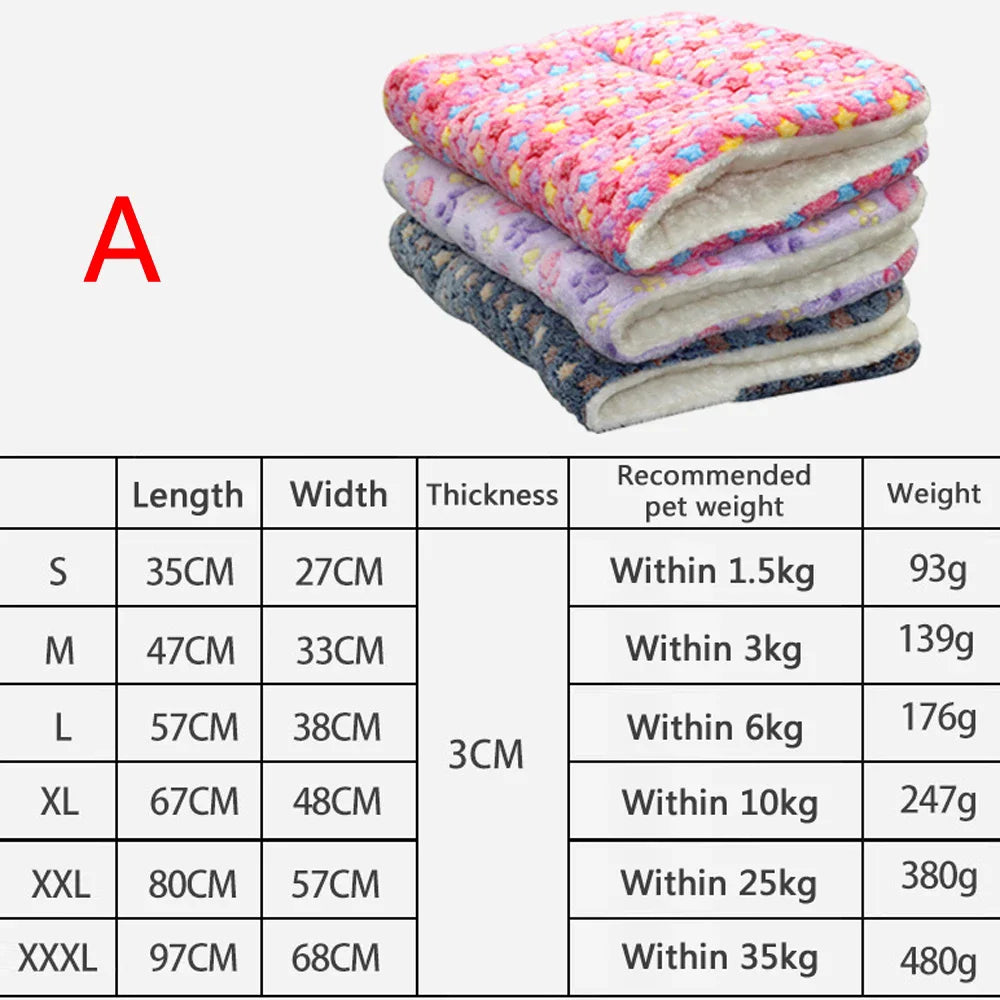 Premium Plush Pet Bed Mat | Soft & Warm Sleeping Mat for Dogs & Cats