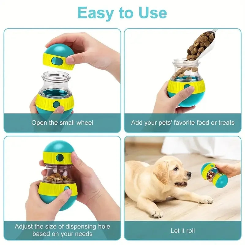 Smart Treat Dispenser Dog Toy  Interactive Slow Feeder & Puzzle Toy