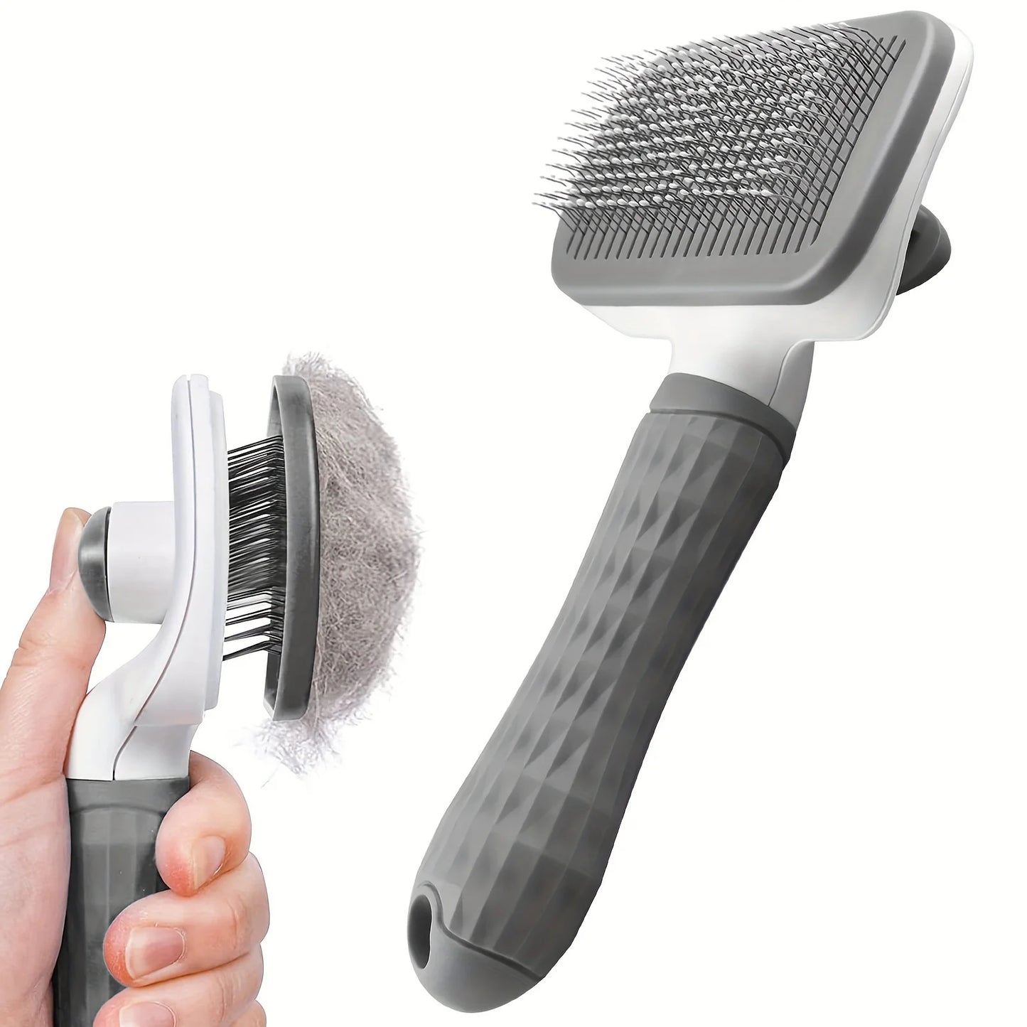 Self-Cleaning Pet Grooming Brush | One-Click Hair Remover for Cats & Dogs