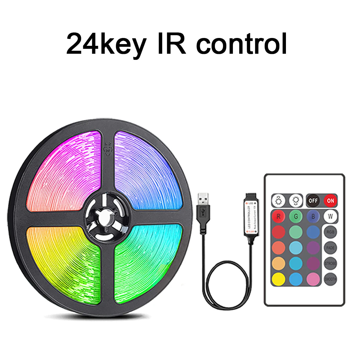 Led Strip Lights with 44 Key Remote Control 1m 5m 10m 20m RGB.