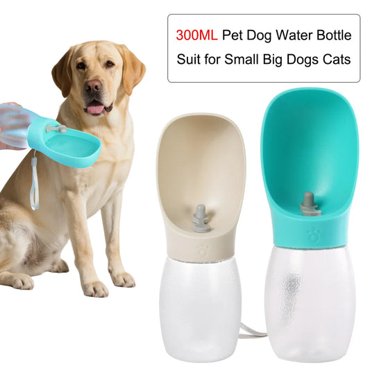 300ml Portable Pet Water Bottle | Leakproof Travel Water Dispenser for Dogs & Cats