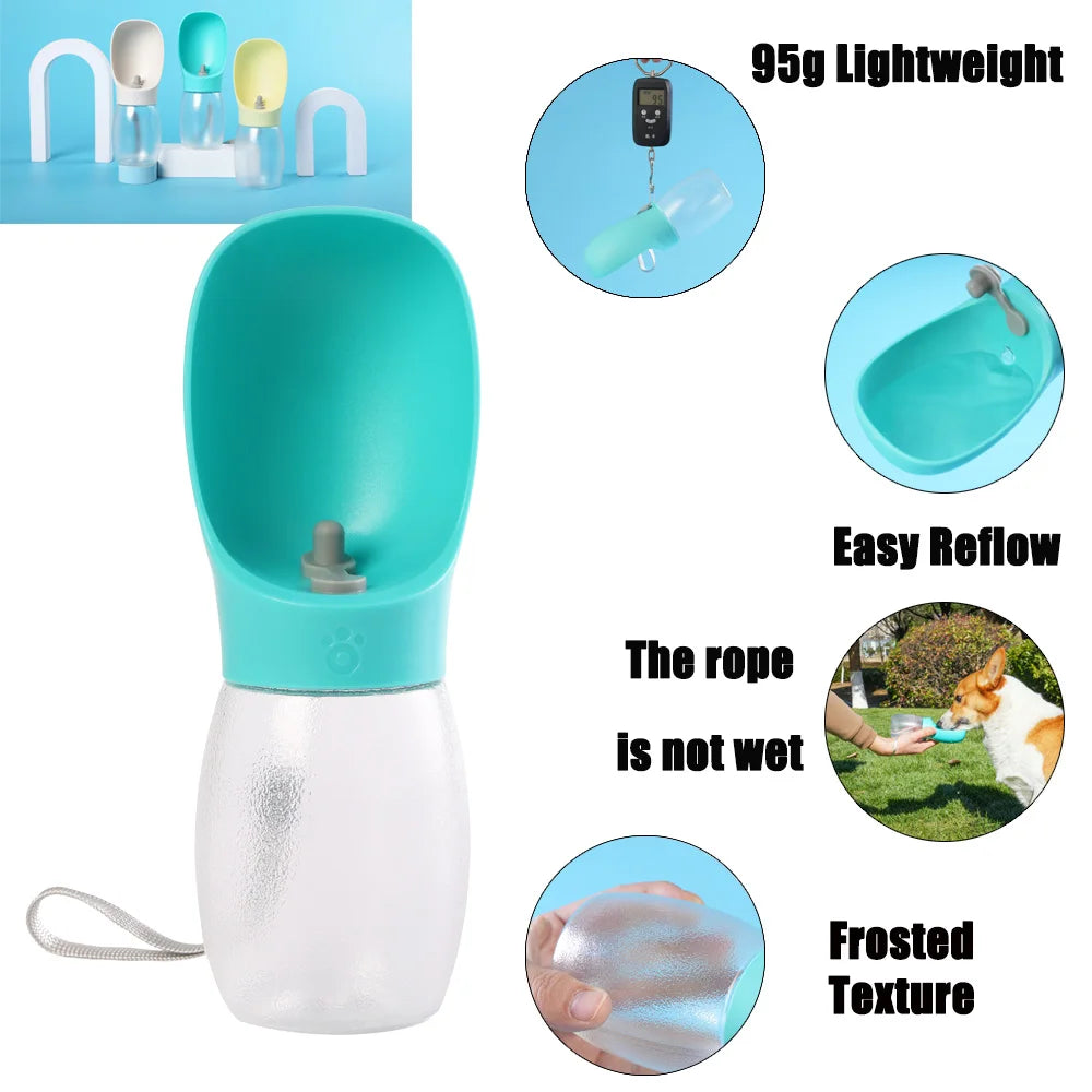 300ml Portable Pet Water Bottle | Leakproof Travel Water Dispenser for Dogs & Cats