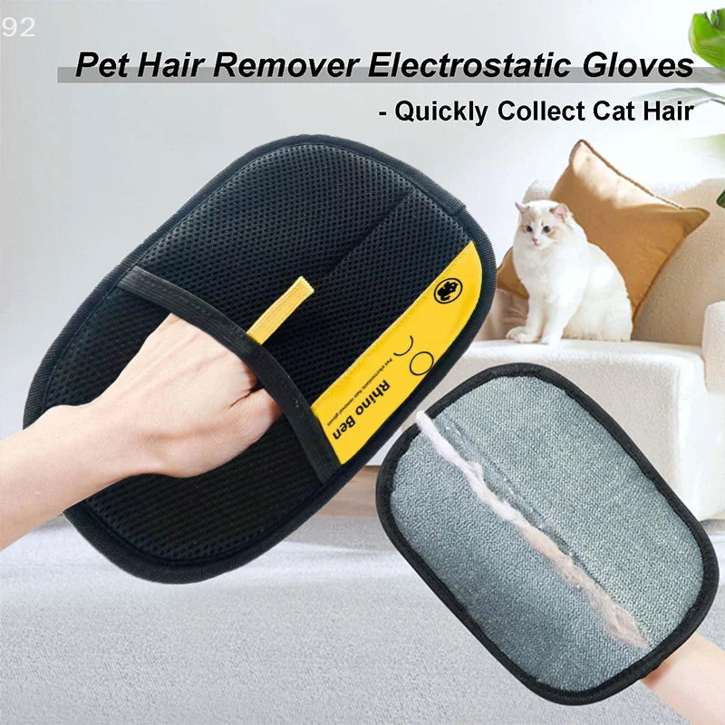 Modern Electrostatic Gloves, Pet Hair Removal Tool for Cats & Dogs