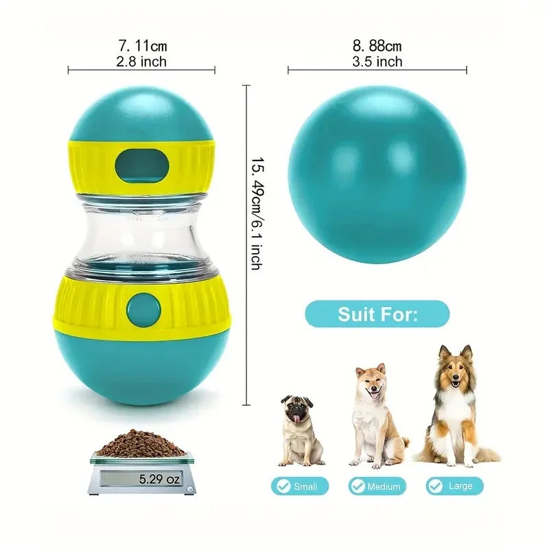 Smart Treat Dispenser Dog Toy  Interactive Slow Feeder & Puzzle Toy