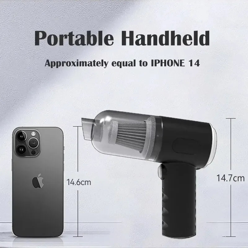 9000Pa Cordless Handheld Vacuum Cleaner | Portable Wet & Dry Cleaner for Car & Home