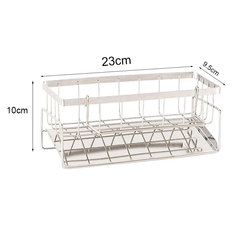 KitchenEase Stainless Steel Sink Organizer Rack  Keep Your Sink Clutter-Free