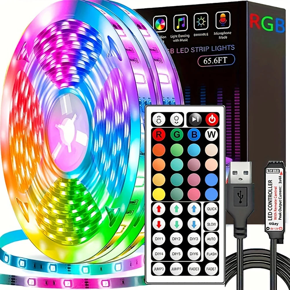 Led Strip Lights with 44 Key Remote Control 1m 5m 10m 20m RGB.