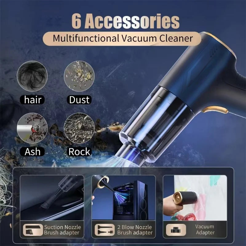 PowerClean™ Cordless Handheld Vacuum Cleaner | Powerful Suction for Car & Home