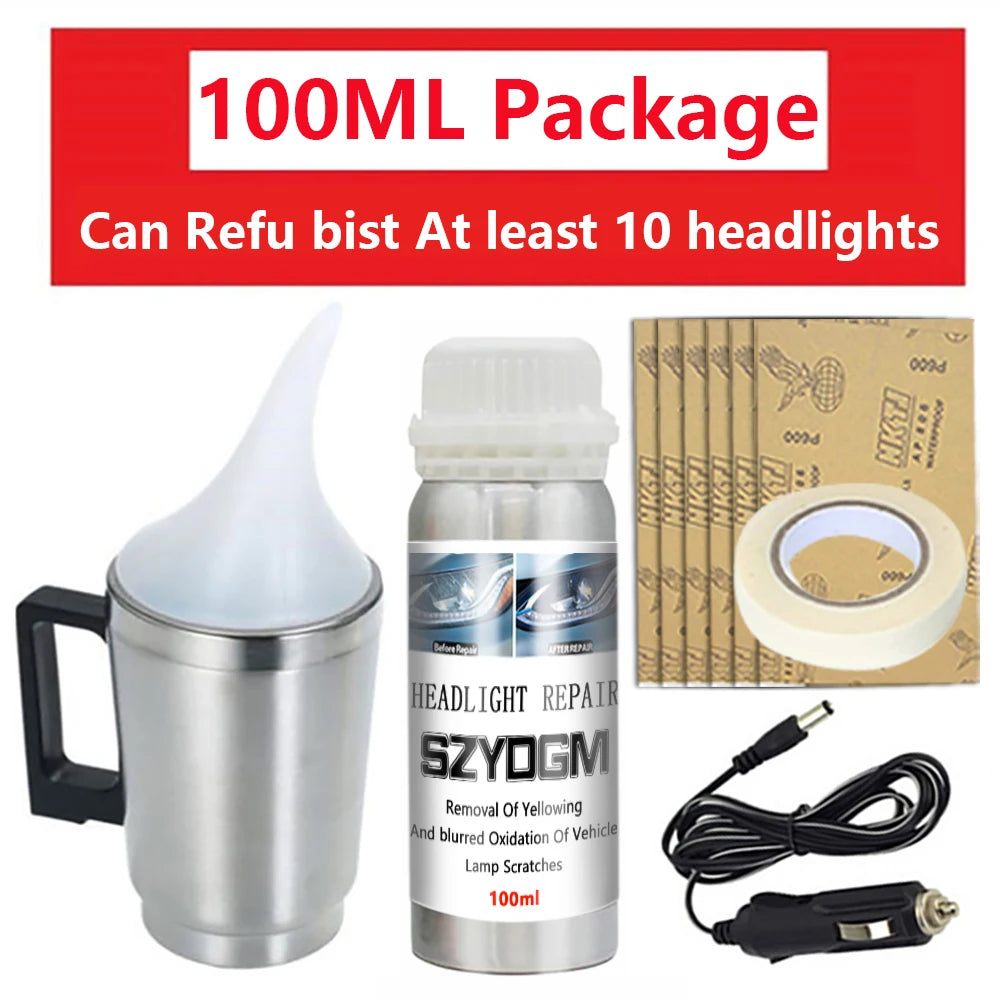 AutoShine Headlight Restoration Kit  Restore Crystal-Clear Headlights