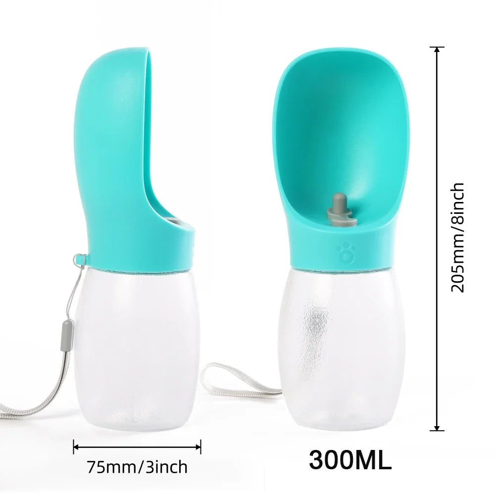 300ml Portable Pet Water Bottle | Leakproof Travel Water Dispenser for Dogs & Cats