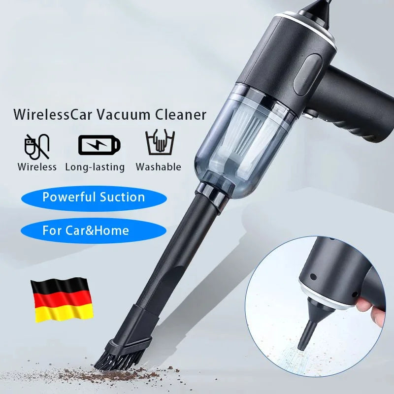 9000Pa Cordless Handheld Vacuum Cleaner | Portable Wet & Dry Cleaner for Car & Home