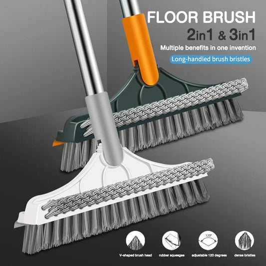 CleanEase™ 3-in-1 Multi-Surface Cleaning Brush | Long Handle Scrub Cleaner