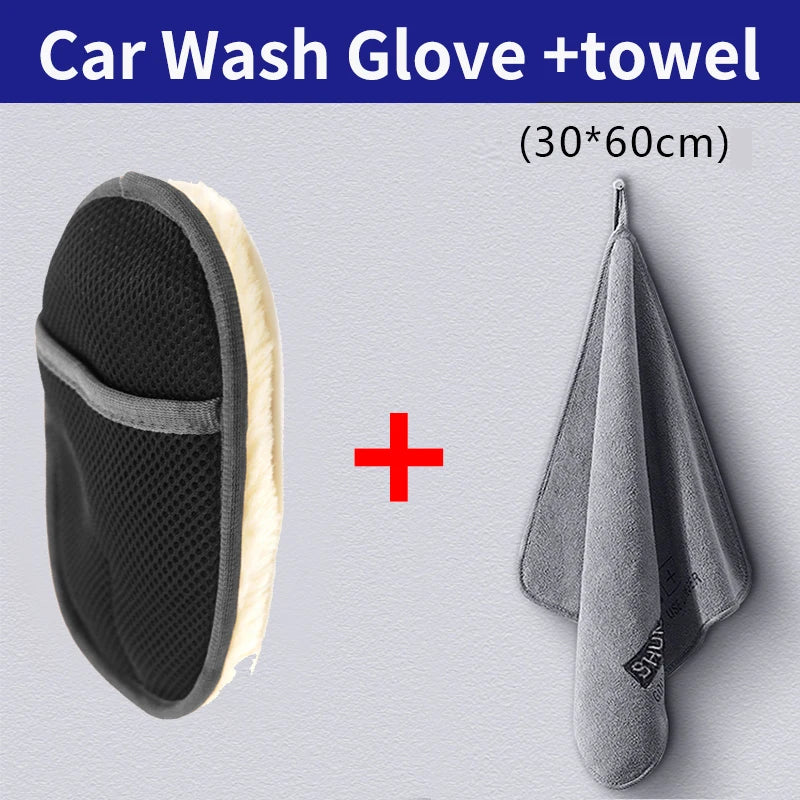 AutoShine Premium Microfiber Car Wash Mitt  Scratch-Free Cleaning