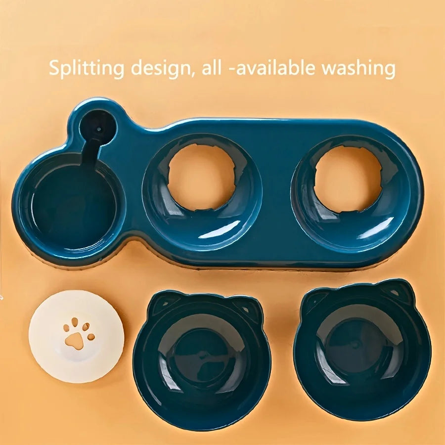 PawDine 3-in-1 Pet Feeding Station | Elevated Food & Water Bowl