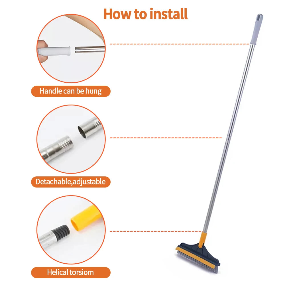 CleanEase™ 3-in-1 Multi-Surface Cleaning Brush | Long Handle Scrub Cleaner