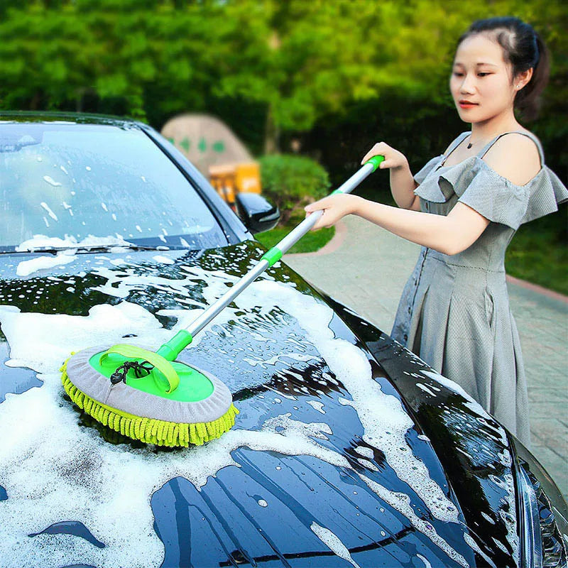 AutoShine Extendable Car Wash Mop  Super Absorbent Cleaning Brush
